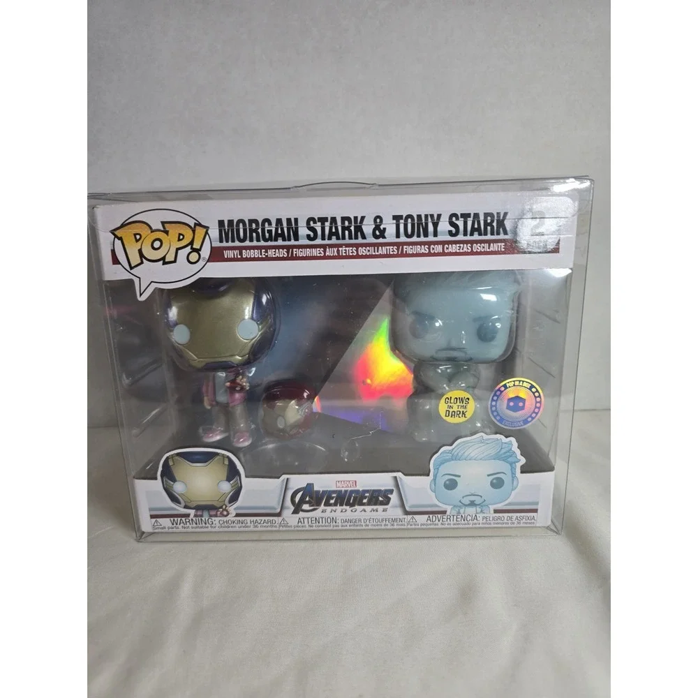 Funko Pop! Avengers End Game Morgan & Tony Stark Glow 2 Pack Special Edition